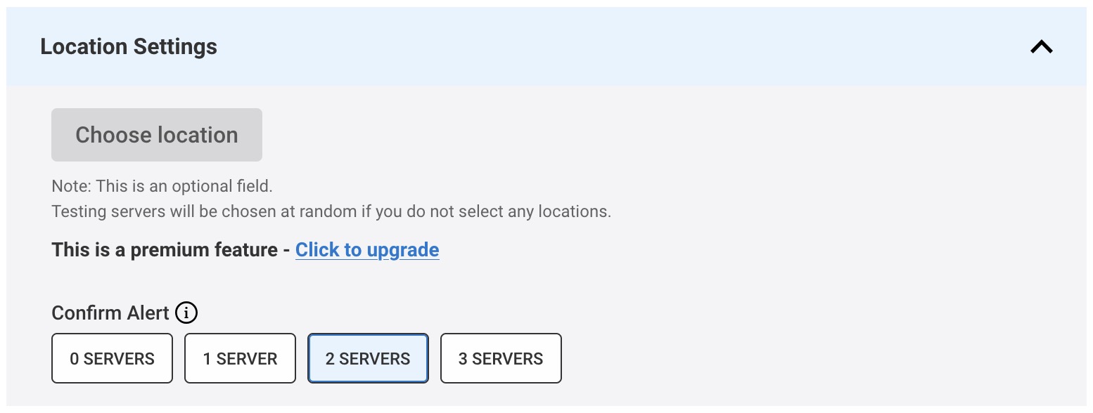 Test Uptime - location setting
