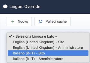 override lingua italiana