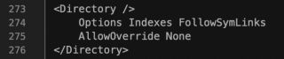 Apache Allow Override None